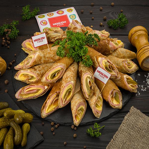 Блинчики с ветчиной и сыром | Блинчики | MOSCOW FOOD - доставка вкусных блюд