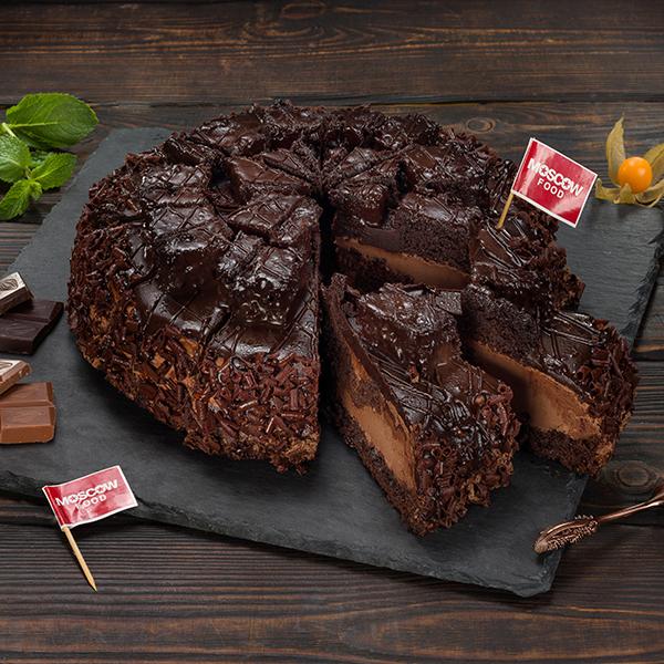Торт "Три шоколада" | Десерты | MOSCOW FOOD - доставка вкусных блюд